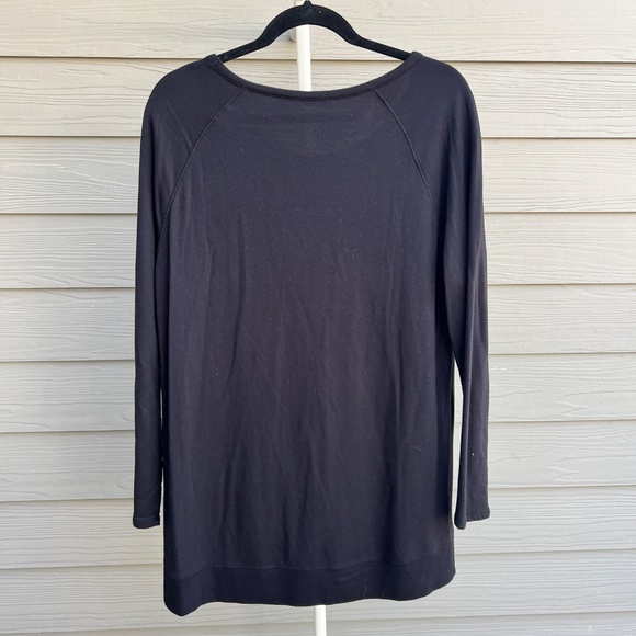 Athleta Black Long Sleeve Performance Top | Size M | Modal Stretch - Picture 2 of 4
